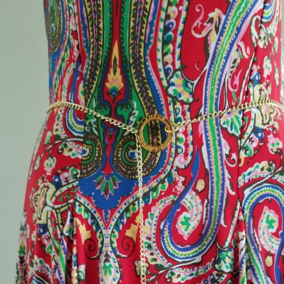 LAUREN RALPH LAUREN Red Paisley Dress - XS - ⭐Host Pick⭐ - Picture 7 of 11